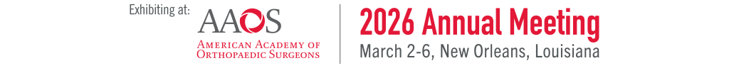 Exhibitor logo for the 2026 American Academy of Orthopaedic Surgeons Conference