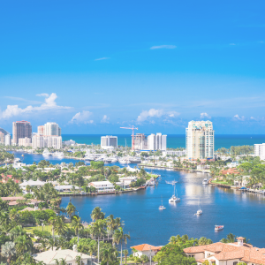 Florida city skyline where there are many GI and Uro physician jobs