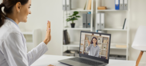 remote physician in an appointment with the patient