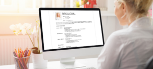 physician editing their resume to include all of their achievements and projects