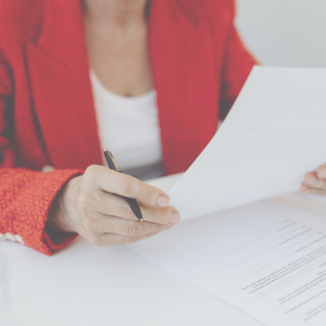 Physician evaluating a job offer and looking over the contract